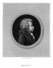 Wolfgang Amadeus Mozart, 18th century Austrian composer, 1837. Artist: Unknown