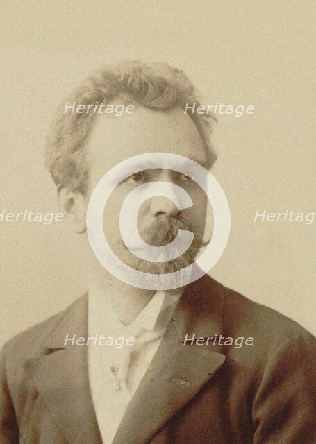 Portrait of the violinist and composer Jenö Hubay (1858-1937), 1893. Creator: Goszleth, Istvan (1850-1913).