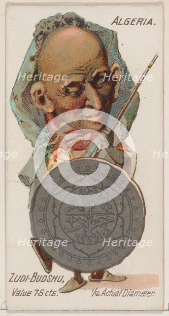 Algeria, Zudi-Budshu, from the series Coins of All Nations (N72, variation 1) for Duke bra..., 1889. Creator: Unknown.