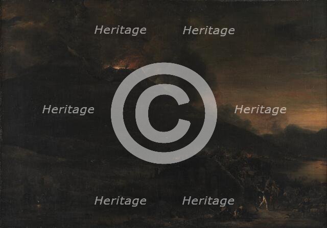 Vesuvius Erupting at Nightfall, 1625-1652. Creator: Jan Asselijin.