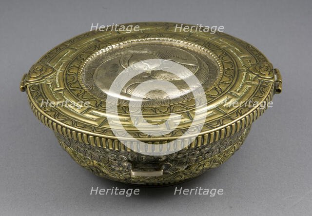 Teacup or Offering Bowl Container with "Wheel of Joy" Motif, 18th/19th century. Creator: Unknown.