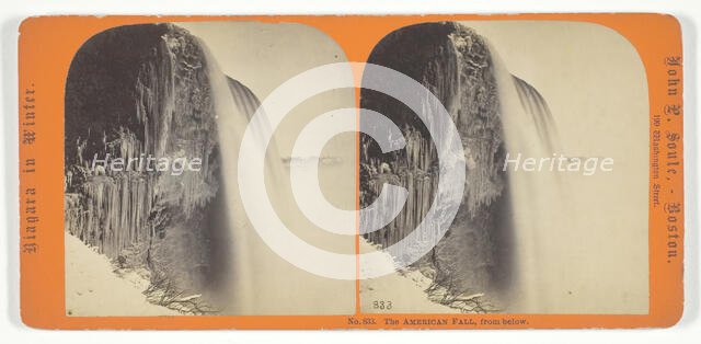 The American Fall, from below, 1861/88. Creator: John P. Soule.