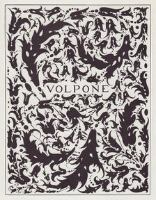 Cover Design to Volpone by Ben Jonson, 1898. Creator: Aubrey Beardsley.