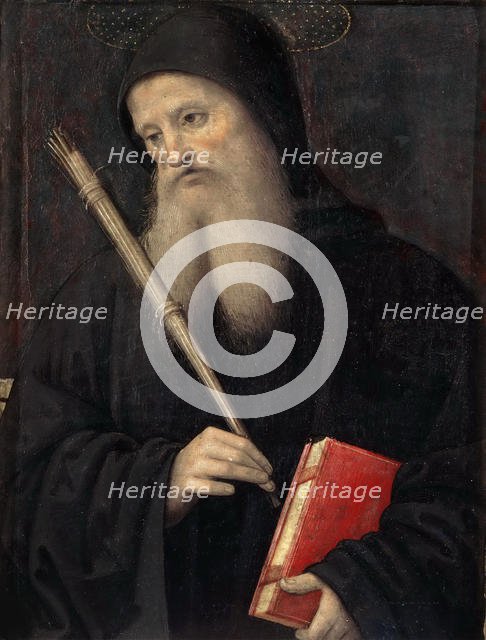 Saint Benedict (Predella of the San Pietro Polyptych), c. 1497. Creator: Perugino (ca. 1450-1523).