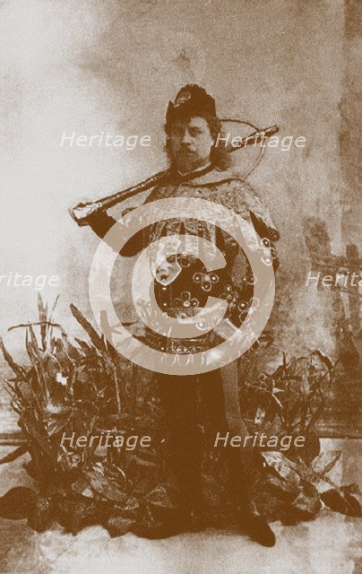 Pavel Gerdt as Prince Siegfried in the Ballet Swan Lake, St. Petersburg, 1895 Artist: Anonymous  