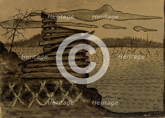 Nuottakota, 1895. Creator: Hugo Simberg.