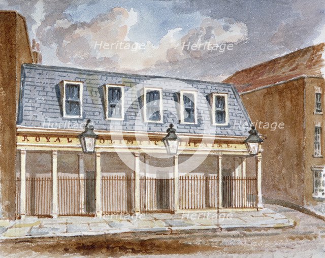 View of the Olympic Theatre, Wych Street, Westminster, London, 1825. Artist: Anon