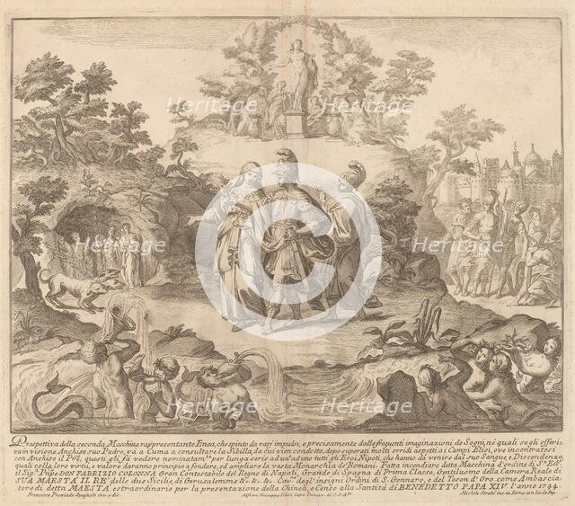 Aeneas and the Cumean Sybil, for the "Chinea" Festival, 1744. Creator: M Sorello.
