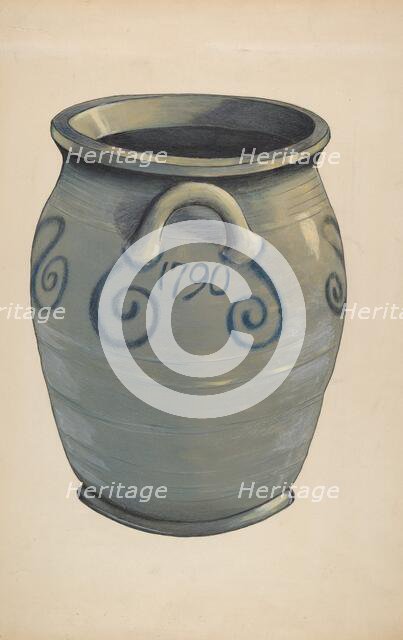 Stoneware Crock, c. 1936. Creator: Carl Weiss.