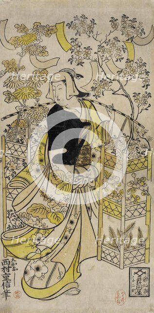 The Flower Vendor, c1720s. Creator: Nishimura Shigenobu.