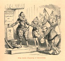 'King James disposing of Baronetcies', 1897.  Creator: John Leech.