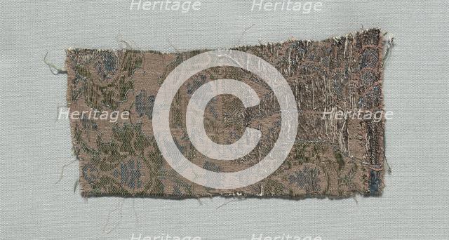 Three Fragments of Italian Gothic Silk, 1350-1399. Creator: Unknown.