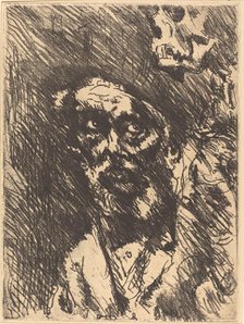 Tod und Greis (Death and the Old Man), 1921 (published 1922). Creator: Lovis Corinth.