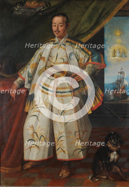 Portrait of Hasekura Rokuemon Tsunenaga (1571-1622), c. 1615. Creator: Ricci, Archita (1560-1635).