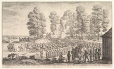 Entry of the Count of Thurn and Taxis into Hemissen, ca. 1651. Creator: Wenceslaus Hollar.