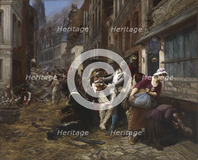 Episode of the Siege of Lille, 1792, 1891. Creator: Gaston Theodore Melingue.