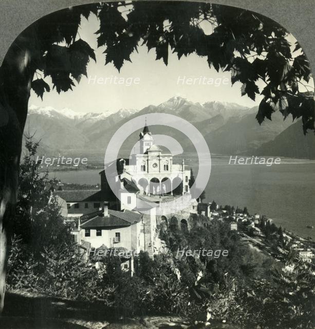 'The Pilgrimage Church of Madonna del Sasso on Lake Maggiore near Locarno, Switzerland', c1930s. Creator: Unknown.