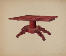 Drop-leaf Table, c. 1938. Creator: Edward A Darby.