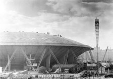Construction of the Dome of Discovery, Festival of Britain, London, 1951.  Artist: Henry Grant