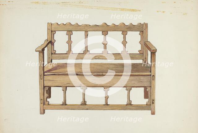 Bench, 1935/1942. Creator: Dana Bartlett.