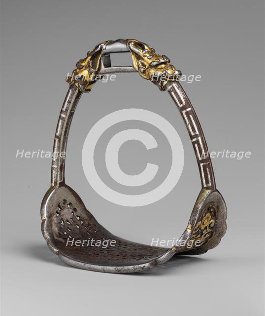 Stirrup, Mongolian or Tibetan, 16th-17th century. Creator: Unknown.