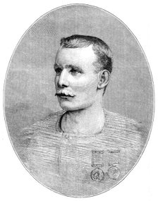 Captain Matthew Webb, the Celebrated Swimmer (Drowned...[in] the whirlpool rapids...1883. Creator: Unknown.