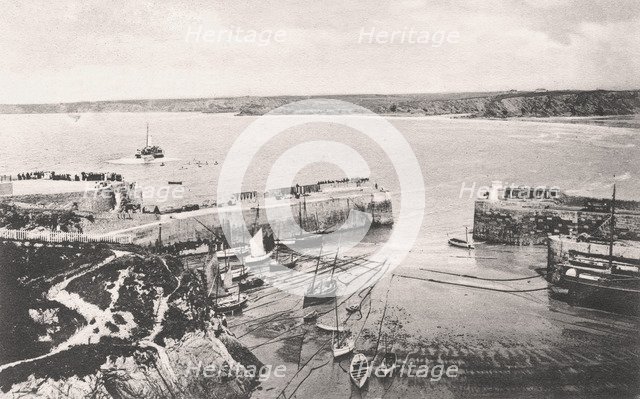 Newquay harbour, Newquay, Cornwall, 1908. Artist: Unknown