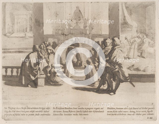 Episode 10: Saint Bernardino enters the Franciscan Order; Episode 11: Saint Bernardino ..., 1610-39. Creator: Bernardino Capitelli.