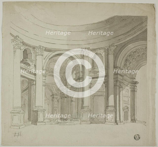 Interior of Domed Church, n.d. Creator: James Gandon.