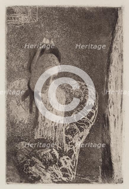 Waiting, c. 1879. Creator: Mary Cassatt.