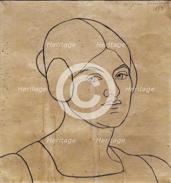 Self-portrait, 1893. Creator: Valadon, Suzanne (1865-1938).