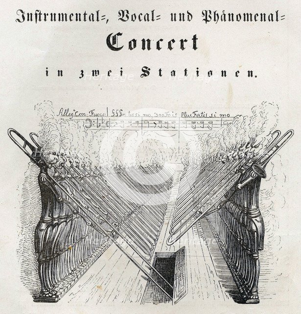 Instrumental Vocal and Phenomenal Concert, 1844.  Creator: Grandville, Jean-Jacques (1803-1847).