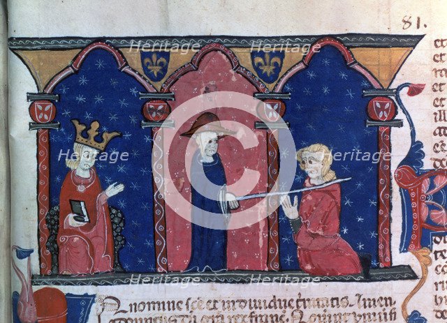 Raymond VII receives absolution, (c1296). Artist: Unknown