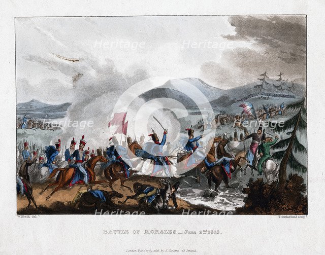 'Battle of Morales', 1813 (1815).Artist: Thomas Sutherland