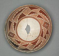Bowl with Geometric Design (Two-part Design), c. 1000-1150. Creator: Unknown.