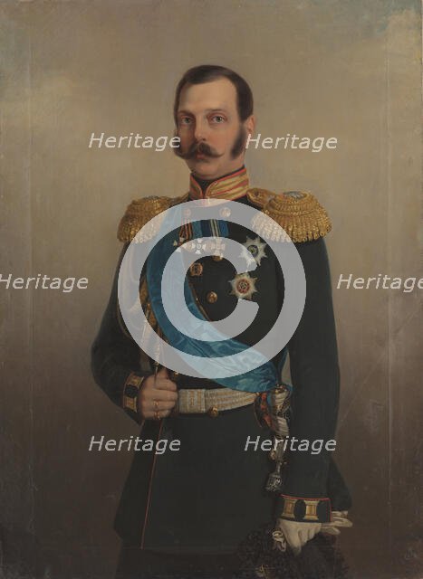 Portrait of Emperor Alexander II (1818-1881), after 1856. Creator: Anonymous.