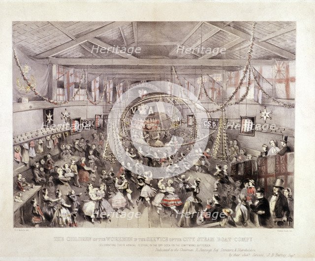 Children of workmen in the service of the City Steam Boat Company, c1859. Artist: Edwin Jewitt