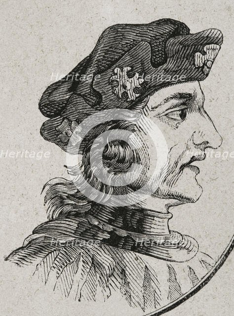 Fruela II, (c874-925), King of Asturias, (910-924) and King of León, (924-925), 1853. Creator: Unknown.