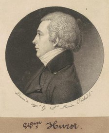 Jonathan Harvey Hurst, 1798. Creator: Charles Balthazar Julien Févret de Saint-Mémin.