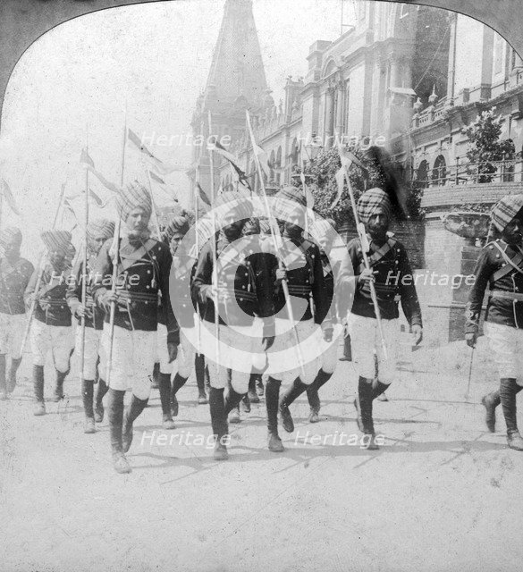 Indian Lancers, Alexandra Palace, London, 1902.Artist: ME Wright
