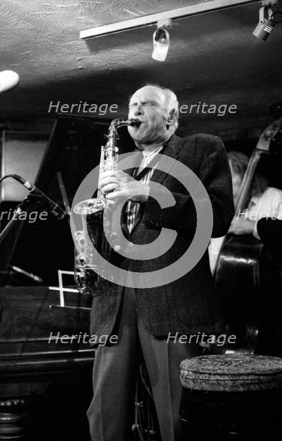 Herb Geller, Bass Clef, London, April 1990. Artist: Brian O'Connor.