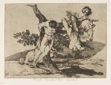 Plate 39 from 'The Disasters of War' (Los Desastres de La Guerra): 'An he..., 1810 (published 1863). Creator: Francisco Goya.
