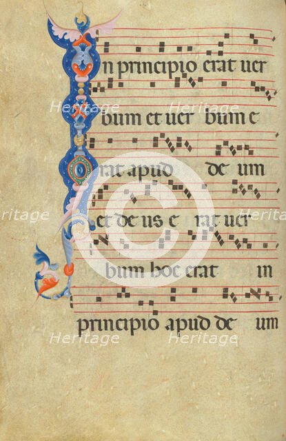 Decorated Initial; Antiphonal, late 13th century. Creator: Unknown.