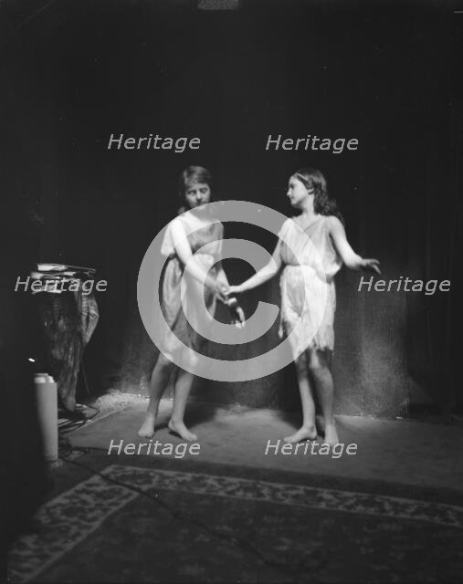 Elizabeth Duncan dancers and children, 1916 Creator: Arnold Genthe.