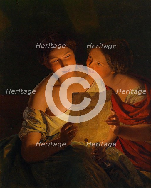Love letter. Artist: Waldmüller, Ferdinand Georg (1793-1865)