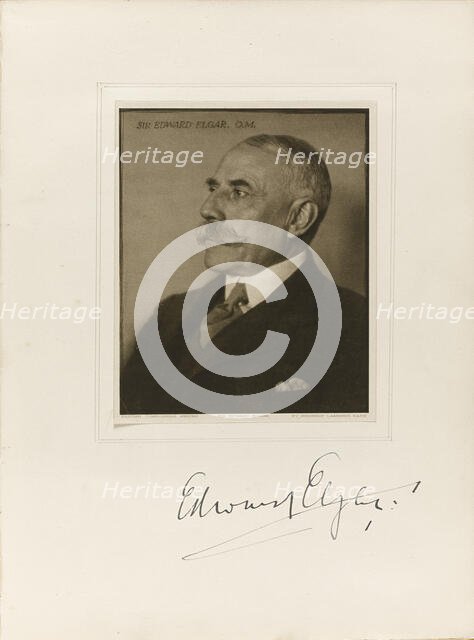 Portrait of the composer Sir Edward William Elgar (1857-1934), 1923. Creator: Lambert, Herbert (1881-1936).