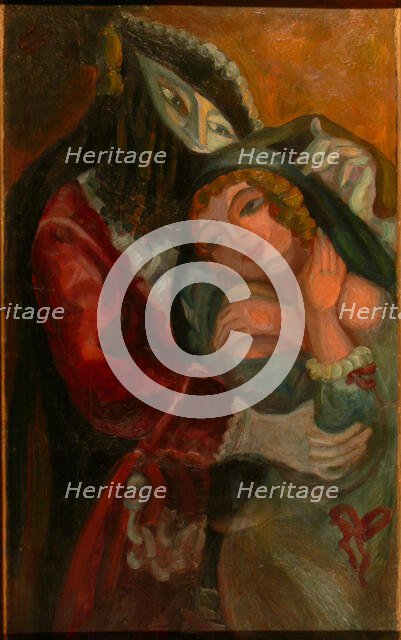 Wall painting from the Cabaret "The comedian's rest home" , 1916. Creator: Sudeykin, Sergei Yurievich (1882-1946).