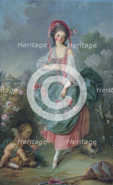 Ballerina Marie-Madeleine Guimard (1743-1816) as Terpsichore. Artist: David, Jacques Louis (1748-1825)