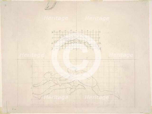 Studies for "Two Classical Male Figures Jumping", 1919-1920. Creator: John Singer Sargent.