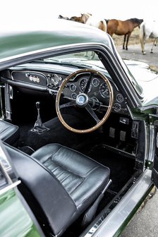 Interior of a 1961 Aston Martin DB4 GT previously owned by Donald Campbell. Creator: Unknown.
